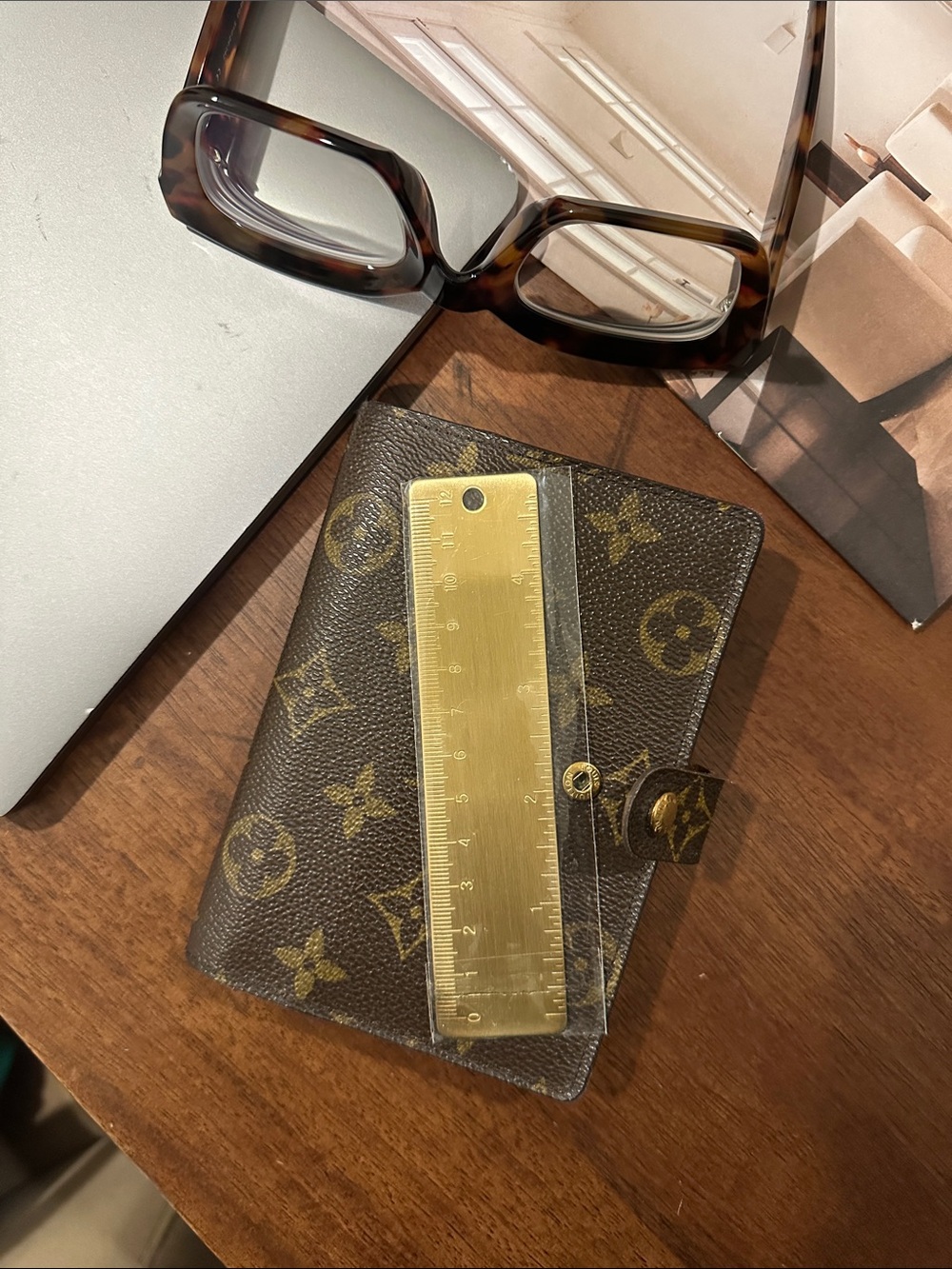 Brass planner ruler